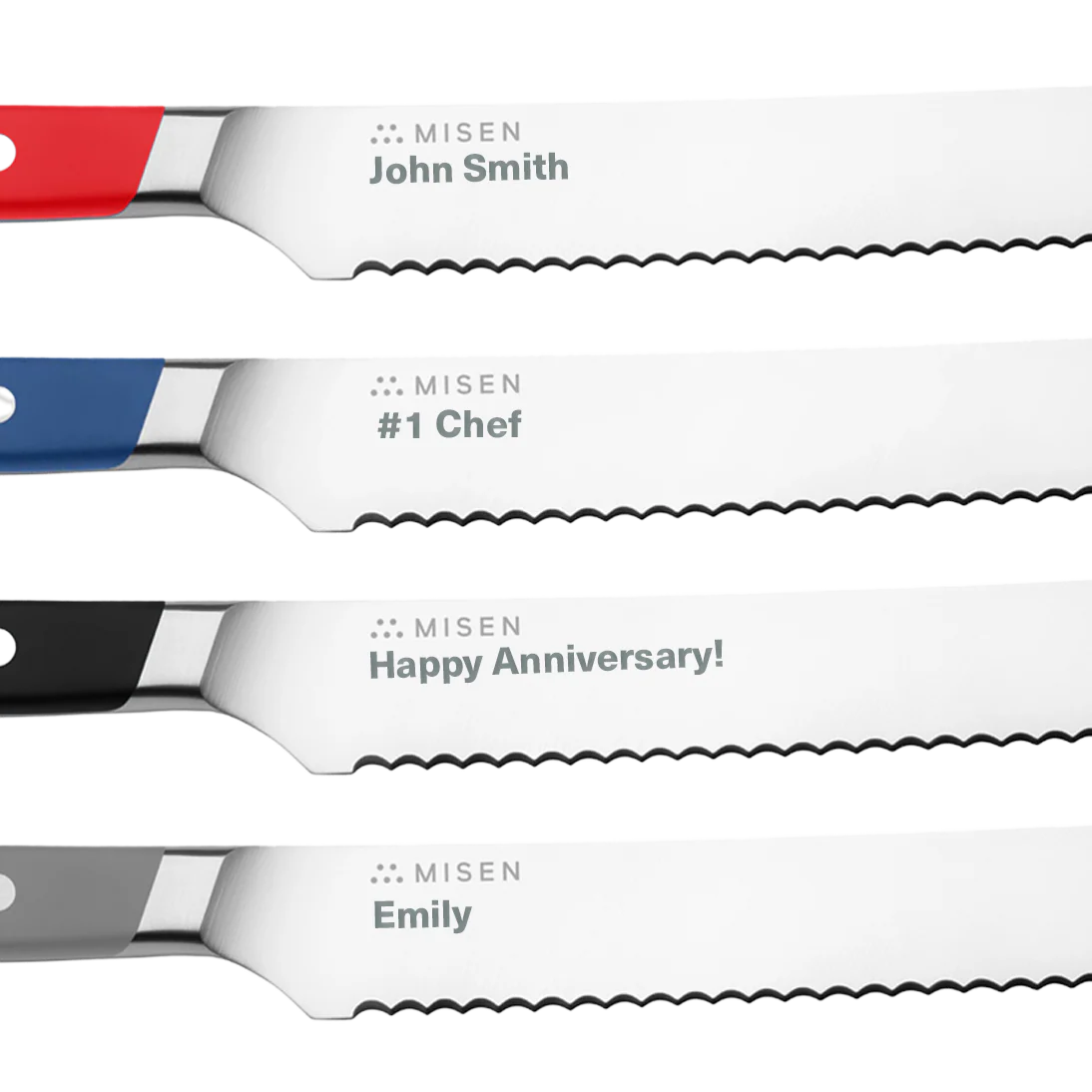 Personalized 5 inch Serrated Knife - AUS-8 - Final Sale - Image 5